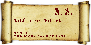 Malácsek Melinda névjegykártya